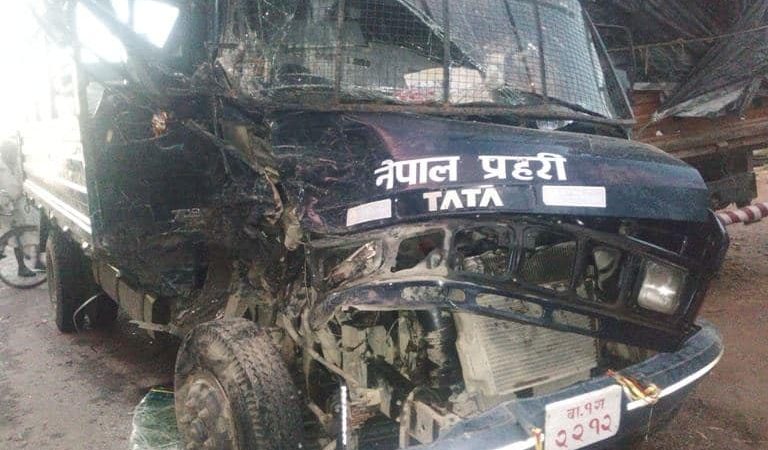 प्रहरी भ्यान  दुर्घटना , ९ प्रहरी घाइते