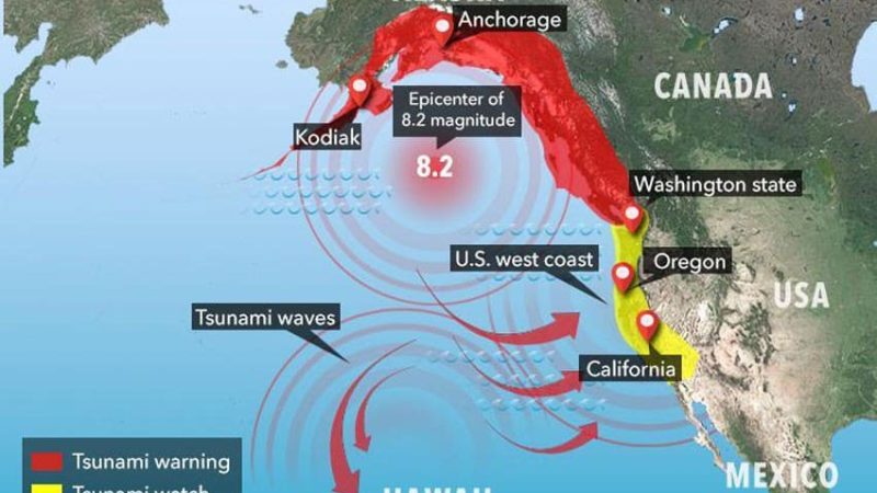अलास्कामा ८.२ म्याग्निच्यूडको शक्तिशाली भूकम्प,‘खतरनाक’ सुनामीको चेतावनी