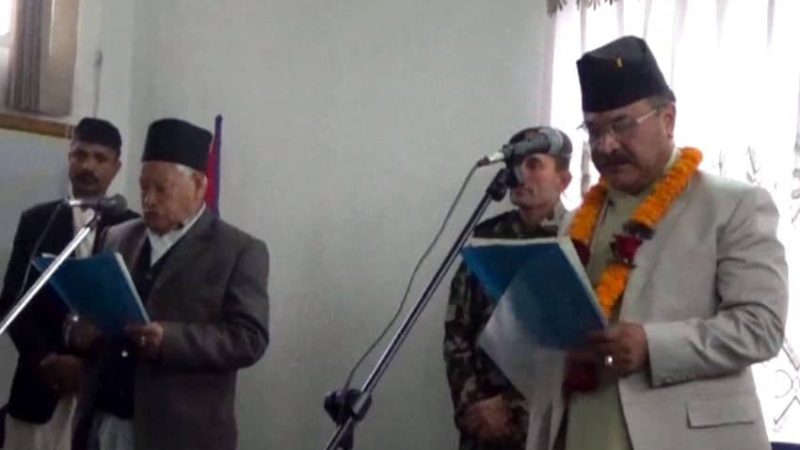 प्रदेश नम्बर ४ को सपथ ग्रहण :५८ जना प्रदेशसभा सदस्यहरुले सपथ लिए,आएनन् दिपक मनाङ्गे
