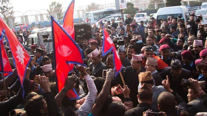 पूर्वराजा नेपाल फर्कदा  ‘राजा आऊ देश बचाऊ’को नारा