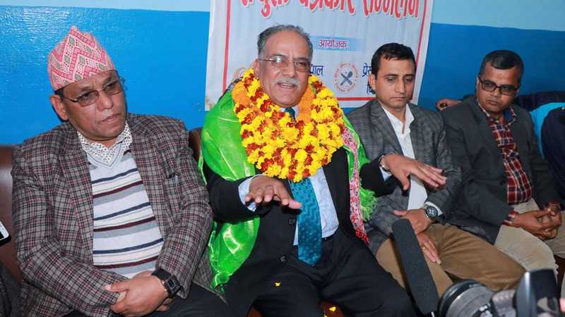 प्रचण्डले भने: “पाँचै वर्षका लागि ओली नै प्रधानमन्त्री”